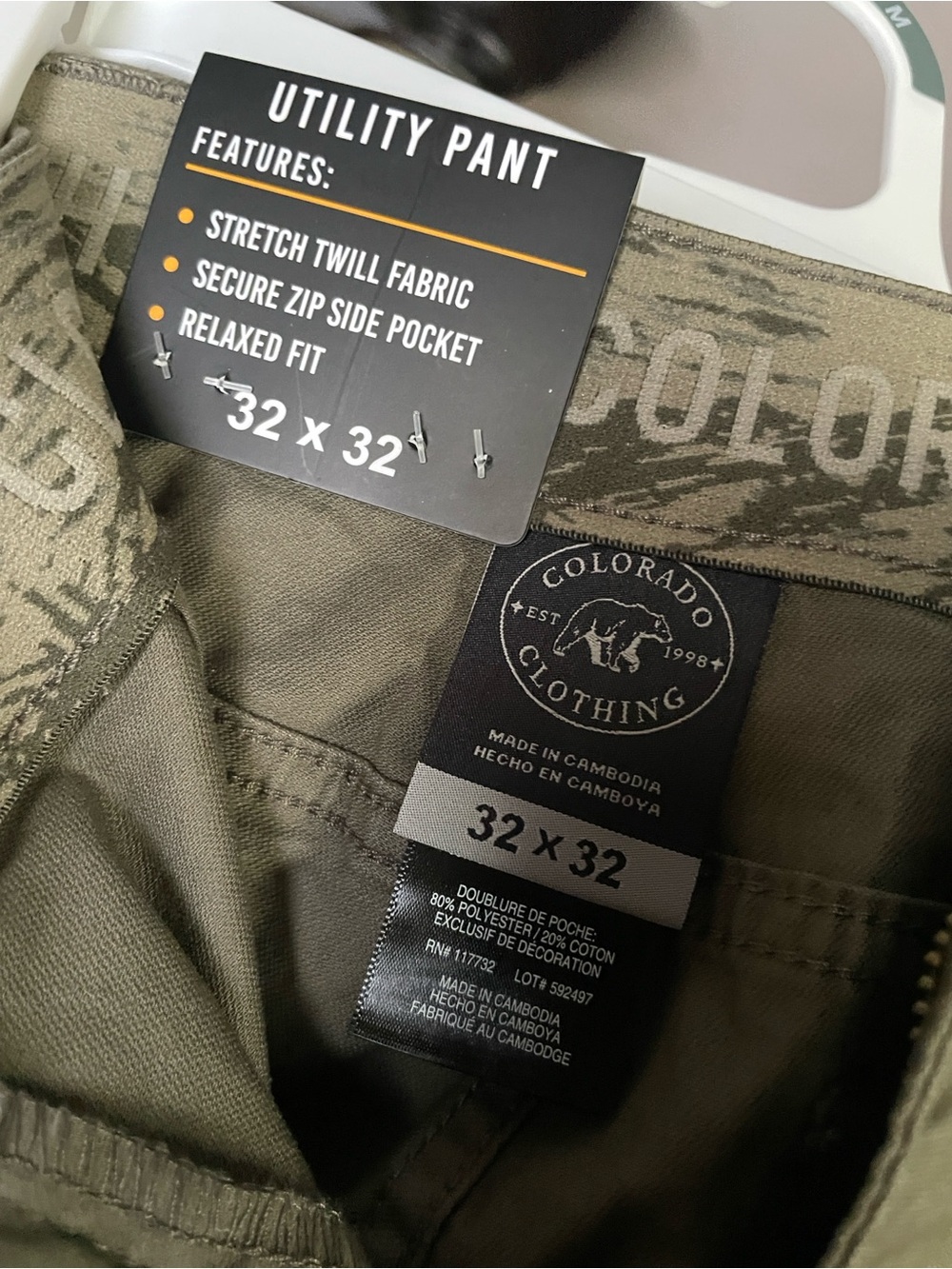 Tranquility by Colorado Clothing Olive Green Chinos
